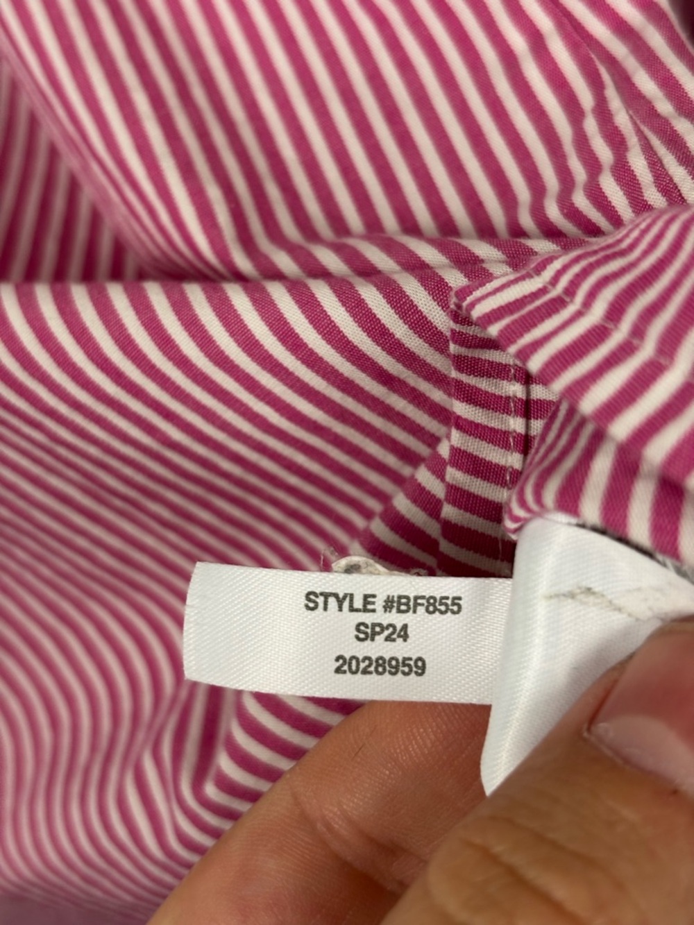 J. Crew Factory Pink Stripe Chambray Mini Shirt-Dress Size 10 - Picture 7 of 7